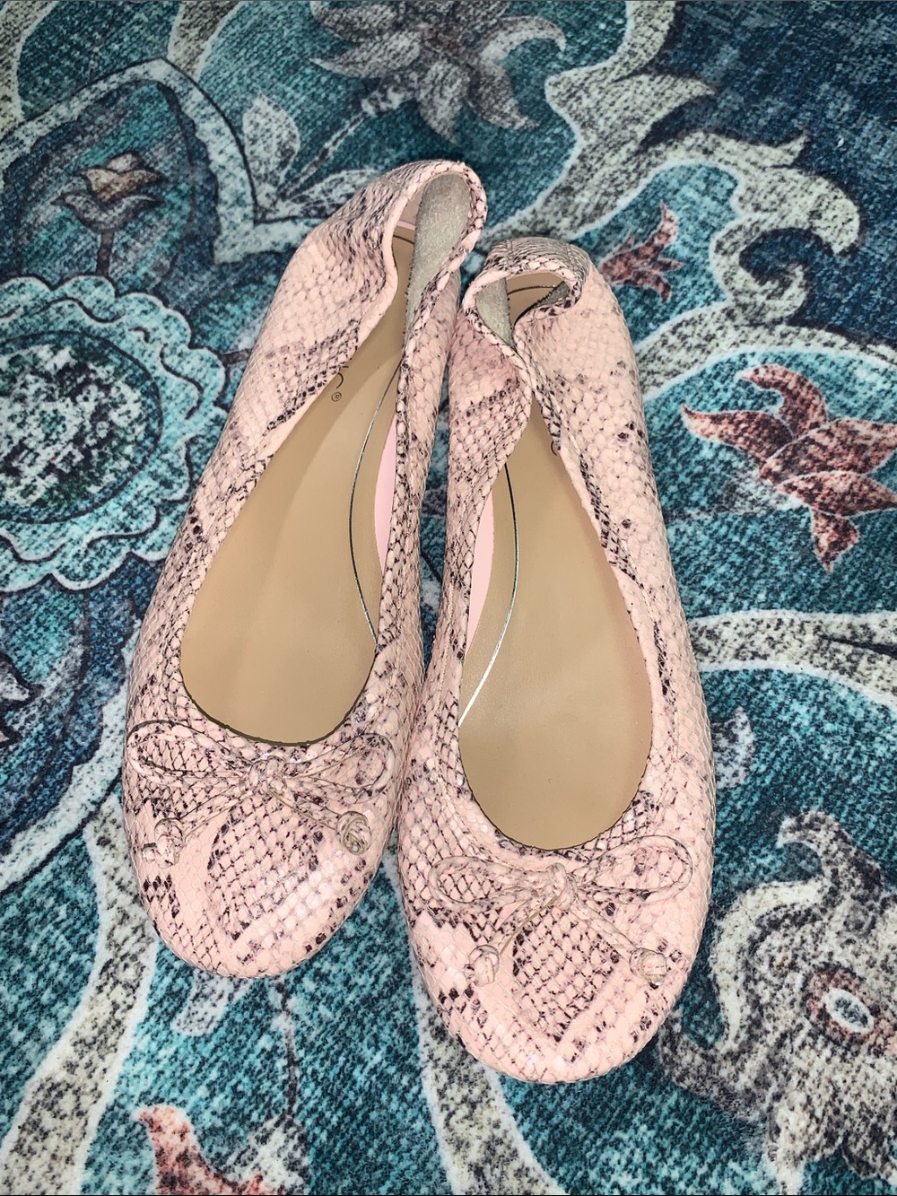 Vionic Callisto new ballet flats leather shoes qvc pink snake